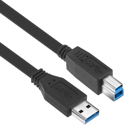 강원전자 넷메이트 NMC-UB320F USB3.0 AM-BM FLAT 케이블 2m (블랙)