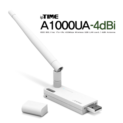 ipTIME(아이피타임) A1000UA-4dBi 11ac USB 무선 랜카드
