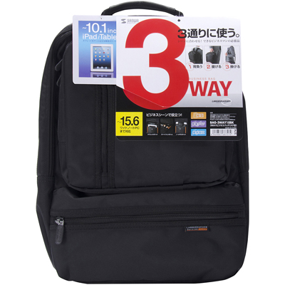 강원전자 산와서플라이 BAG-3WAY18BK 3WAY 비지니스 세로형 노트북 가방