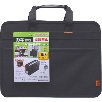 강원전자 산와서플라이 BAG-BOX2BK2 비지니스 서류/노트북 가방(15.6"와이드)
