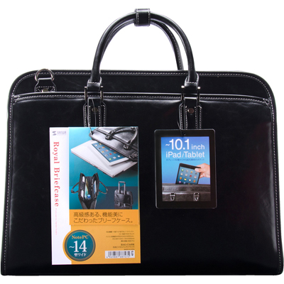 강원전자 산와서플라이 BAG-C34BK 소프트 PU가죽 노트북 가방(14"와이드/블랙)