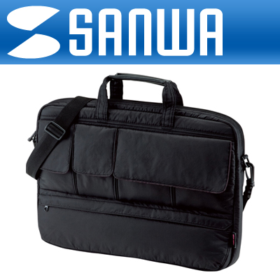강원전자 산와서플라이 BAG-F4BK 초경량 멀티 포켓 노트북 가방(15.6"와이드/블랙)