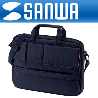 강원전자 산와서플라이 BAG-F5NV 초경량 멀티 포켓 노트북 가방(13.3"와이드/네이비)