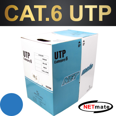 강원전자 넷메이트 NMC-UTP26 CAT.6 UTP 보급형 케이블 305m (단선/블루)