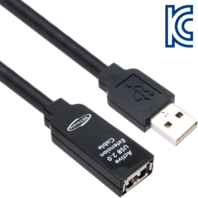강원전자 넷메이트 CBL-203D-20M USB2.0 리피터 20m (전원 아답터 포함)