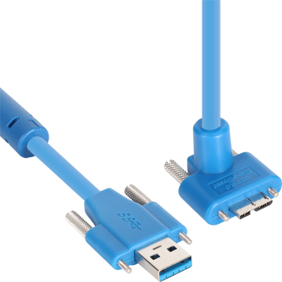 강원전자 넷메이트 USB3.0 High-Flex AM(Lock)-MicroB(Lock)(위쪽 꺾임) 리피터 (5~20m까지 제작 가능)