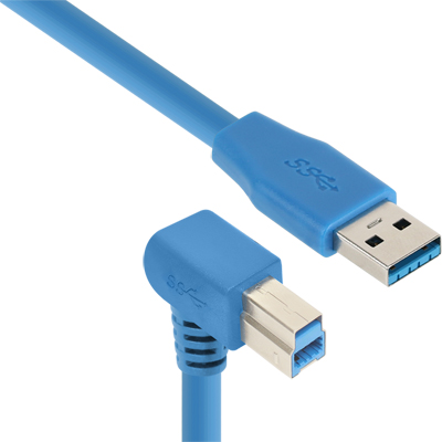 강원전자 넷메이트 USB3.0 High-Flex AM-BM(아래쪽 꺾임) 케이블(최대 5m까지 제작 가능)