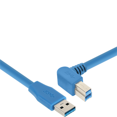 강원전자 넷메이트 USB3.0 High-Flex AM-BM(왼쪽 꺾임) 케이블(최대 5m까지 제작 가능)