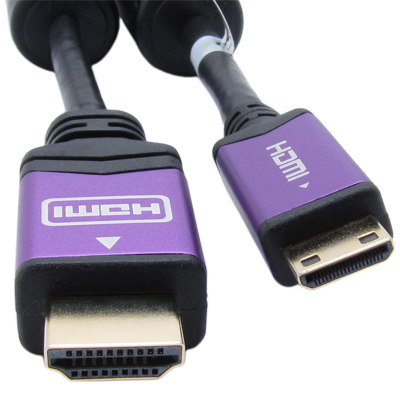 강원전자 넷메이트 NMC-HMH20V HDMI to Mini HDMI Violet Metal 케이블 2m (Ver1.4)
