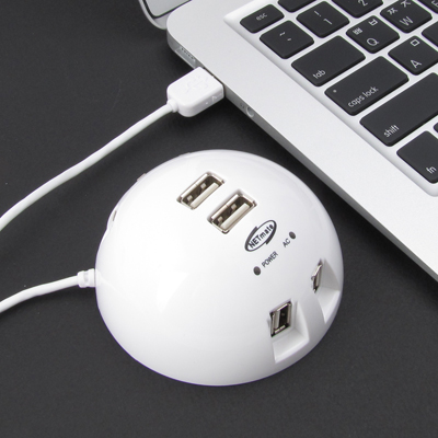 강원전자 넷메이트 HUB-260 White Mini Dome USB2.0 7포트 유전원 허브(화이트)