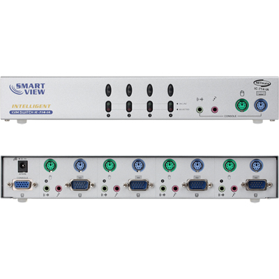 강원전자 넷메이트 IC-714-IA RGB KVM 4:1 스위치(PS/2, Audio, KVM 케이블 포함)