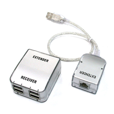 강원전자 넷메이트 KW-400C_NEW USB 4포트 허브 리피터(RJ-45)(45m)