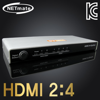 강원전자 넷메이트 M-400 HDMI 2:4 분배기