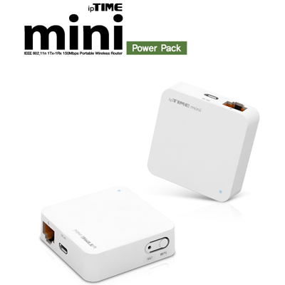 ipTIME(아이피타임) mini Power Pack 유무선IP공유기