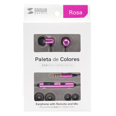 강원전자 산와서플라이 MM-HS701P iPhone·iPod 커널형 스테레오 이어폰 New (핑크)