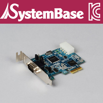 SystemBase(시스템베이스) 1포트 RS-232 PCI Express 시리얼 카드(슬림PC)