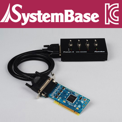 SystemBase(시스템베이스) 4포트 RS-232 PCI 시리얼 카드 (카드+패널)