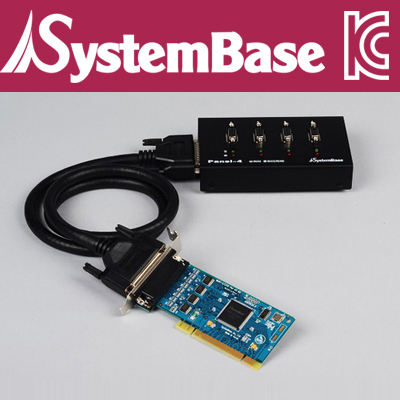SystemBase(시스템베이스) 4포트 RS-422/485 PCI 시리얼 카드(카드+패널)
