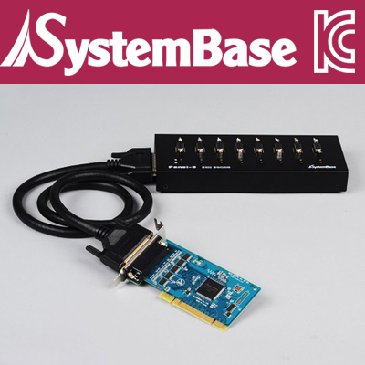 SystemBase(시스템베이스) 8포트 RS-232 PCI 시리얼 카드(카드+패널)