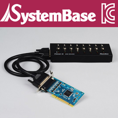 SystemBase(시스템베이스) 8포트 RS-422/485 PCI 시리얼 카드(카드+패널)