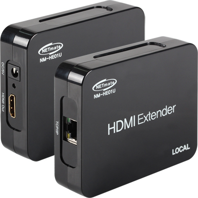 강원전자 넷메이트 NM-HE01U HDMI 1:1 리피터(로컬 + 리모트)(Ethernet Base 100m)