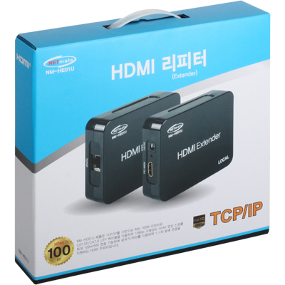 강원전자 넷메이트 NM-HE01U HDMI 1:1 리피터(로컬 + 리모트)(Ethernet Base 100m)