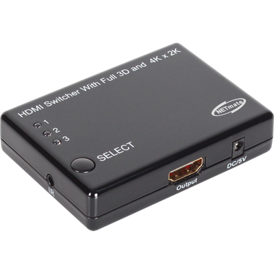 강원전자 넷메이트 NM-HS302 4K 지원 HDMI 3:1 선택기(리모컨)