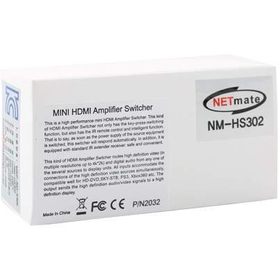 강원전자 넷메이트 NM-HS302 4K 지원 HDMI 3:1 선택기(리모컨)