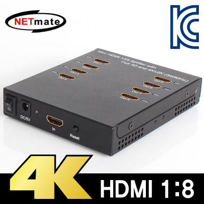 강원전자 넷메이트 NM-HSP8 4K 지원 HDMI 1:8 분배기