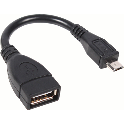 강원전자 넷메이트 NM-OTG01K 모바일 USB OTG 케이블(블랙) 0.1m