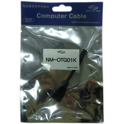 강원전자 넷메이트 NM-OTG01K 모바일 USB OTG 케이블(블랙) 0.1m