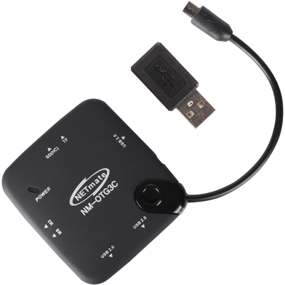 강원전자 넷메이트 NM-OTG3C 모바일 USB OTG 허브 + 카드리더기(PC연결용 젠더 포함)