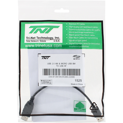 강원전자 TNT NM-TNT101 모바일 USB OTG 2 in 1 케이블 0.2m