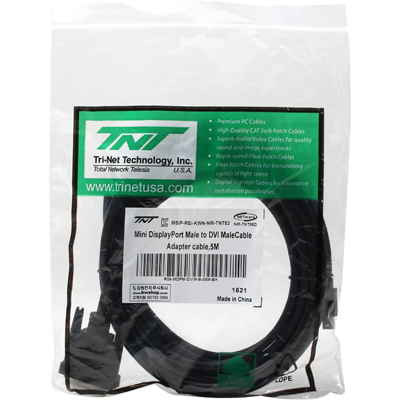 TNT NM-TNT85D Mini DisplayPort to DVI(18+1) 케이블 5m
