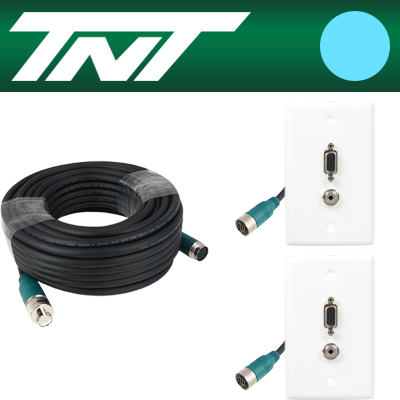 강원전자 TNT NM-TNTA10S5 RGB+스테레오 월 플레이트 분리형(배관용) 케이블 10m