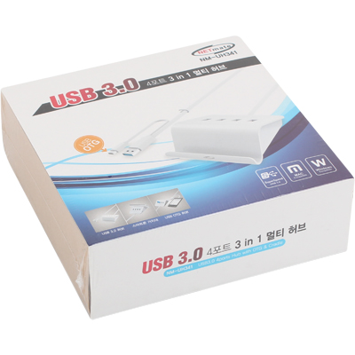 강원전자 넷메이트 NM-UH341 USB3.0 4포트 3 in 1 멀티 허브(허브+OTG+거치대)