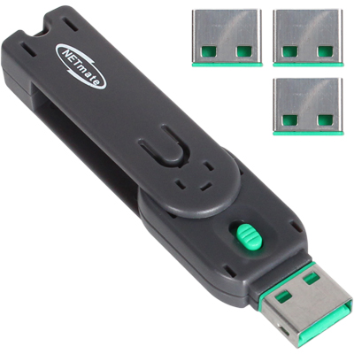 강원전자 넷메이트 NM-UL01G 스윙형 USB포트 잠금장치(그린)