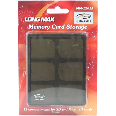 강원전자 넷메이트 NMA-LM40 MicroSD+SD 메모리카드 케이스(12매/블랙)