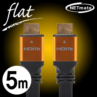 강원전자 넷메이트 NMC-HDF05GN HDMI 1.4 Gold Metal 플랫 케이블 5m