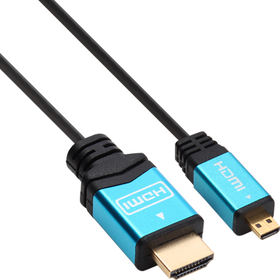강원전자 넷메이트 NMC-HDM20BL HDMI to Micro HDMI Blue Metal 케이블 2m (Ver1.4)