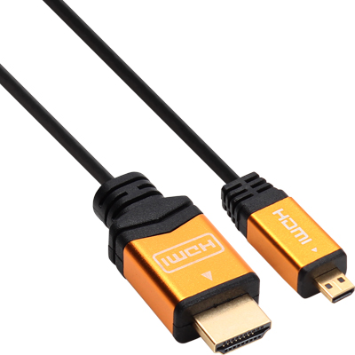 강원전자 넷메이트 NMC-HDM20G HDMI to Micro HDMI Gold Metal 케이블 2m (Ver1.4)