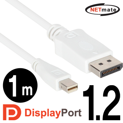 강원전자 넷메이트 NMC-MDP01S Mini DisplayPort to DisplayPort 1.2 케이블 1m