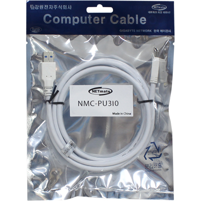 강원전자 넷메이트 NMC-PU310 USB3.0 Mini 10핀 케이블 1m (화이트)