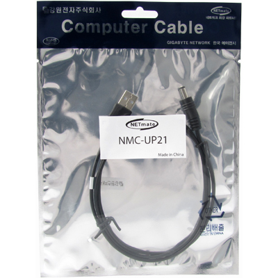 강원전자 넷메이트 NMC-UP21 USB 전원 케이블 1m (5.5x2.1mm/1W/블랙)