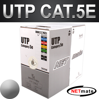 강원전자 넷메이트 NMC-UTP15N CAT.5E UTP 케이블 305m (단선/그레이)