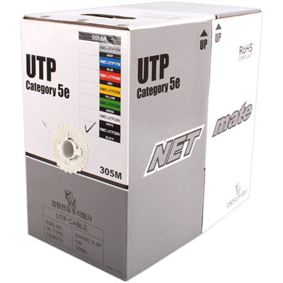 강원전자 넷메이트 NMC-UTP29N CAT.5E UTP 케이블 305m (단선/블랙)