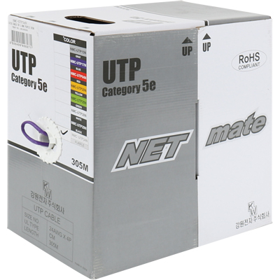 강원전자 넷메이트 NMC-UTP34N CAT.5E UTP 케이블 305m (단선/바이올렛)