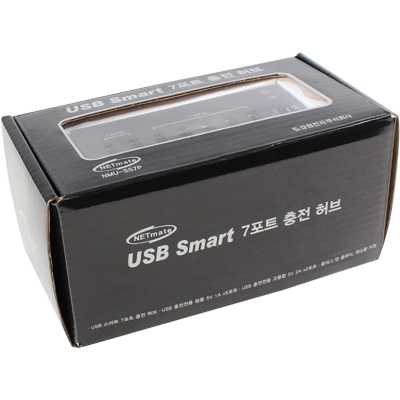 강원전자 넷메이트 NMU-SS7P USB 7포트 충전 멀티탭(12V3A 전원 아답터 포함)