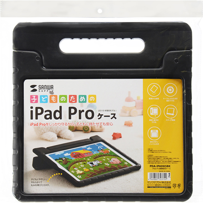 강원전자 산와서플라이 PDA-IPAD85BK iPad Pro 12.9" 어린이·유아용 에바폼 케이스(블랙)