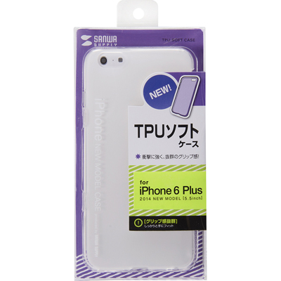 강원전자 산와서플라이 PDA-IPH009CL iPhone6 Plus TPU 소프트 케이스(클리어)
